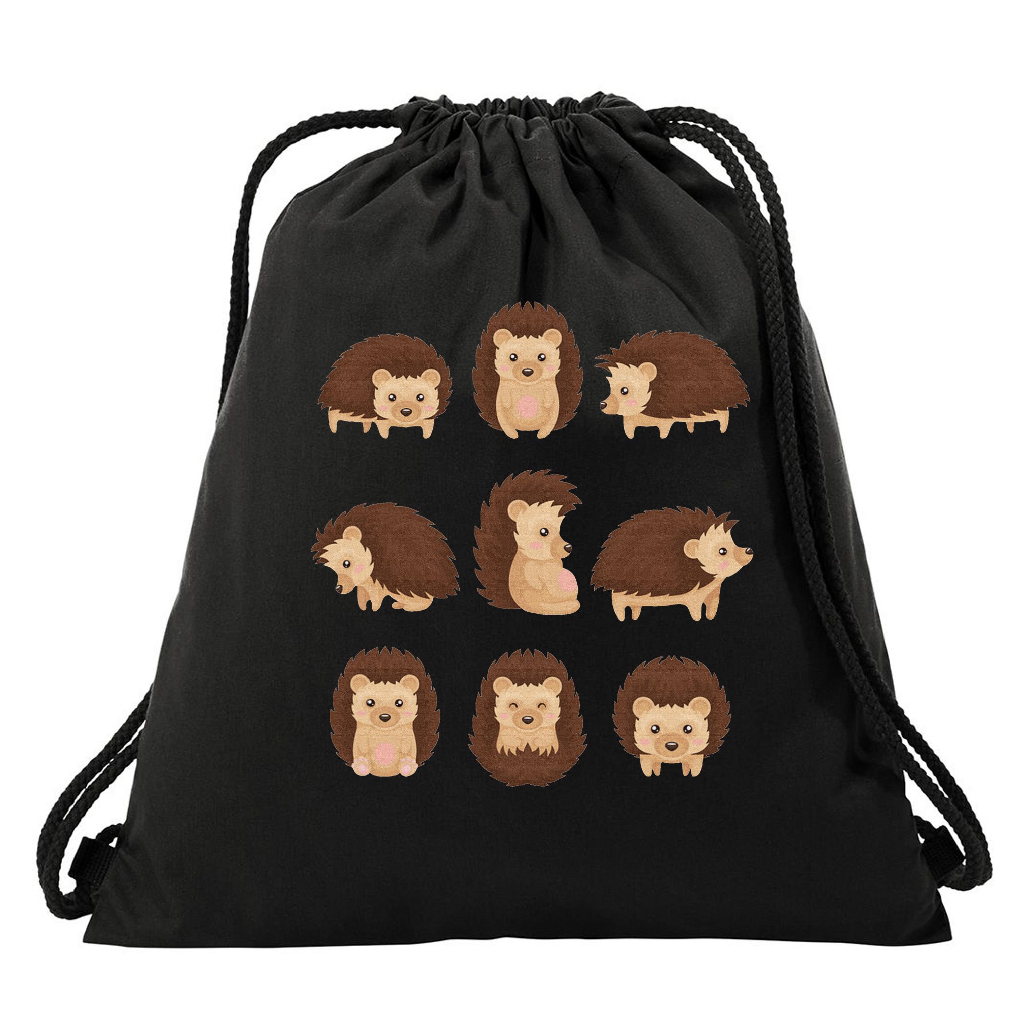 Cute Hedgehog Animal Forest Nature Hedgehog Drawstring Bag