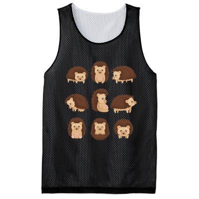 Cute Hedgehog Animal Forest Nature Hedgehog Mesh Reversible Basketball Jersey Tank