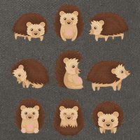 Cute Hedgehog Animal Forest Nature Hedgehog Cotton Canvas Backpack