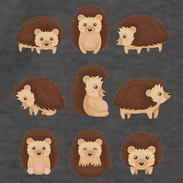 Cute Hedgehog Animal Forest Nature Hedgehog Vector Backpack
