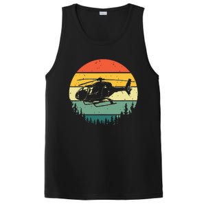 Cute Helicopter Art For Men Women Aviator Helicopter Pilot PosiCharge Competitor Tank