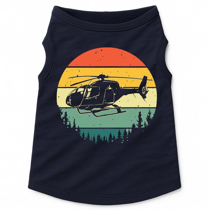 Cute Helicopter Art For Men Women Aviator Helicopter Pilot Doggie Tank