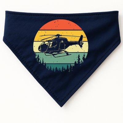 Cute Helicopter Art For Men Women Aviator Helicopter Pilot USA-Made Doggie Bandana
