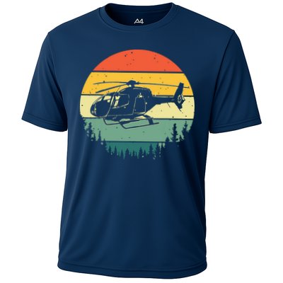 Cute Helicopter Art For Men Women Aviator Helicopter Pilot Performance Shirt