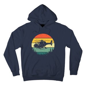 Cute Helicopter Art For Men Women Aviator Helicopter Pilot Hoodie