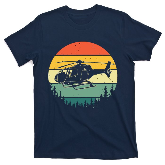 Cute Helicopter Art For Men Women Aviator Helicopter Pilot T-Shirt