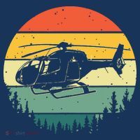 Cute Helicopter Art For Men Women Aviator Helicopter Pilot T-Shirt