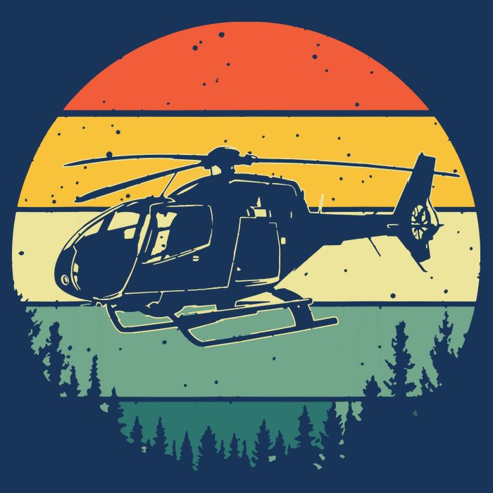 Cute Helicopter Art For Men Women Aviator Helicopter Pilot Drawstring Bag