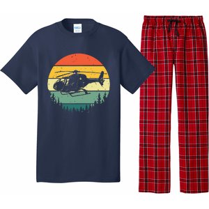 Cute Helicopter Art For Men Women Aviator Helicopter Pilot Pajama Set