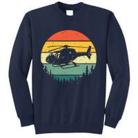 Cute Helicopter Art For Men Women Aviator Helicopter Pilot Tall Sweatshirt