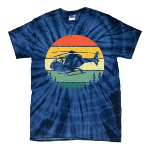 Cute Helicopter Art For Men Women Aviator Helicopter Pilot Tie-Dye T-Shirt