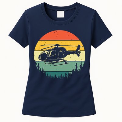 Cute Helicopter Art For Men Women Aviator Helicopter Pilot Womens T-Shirt