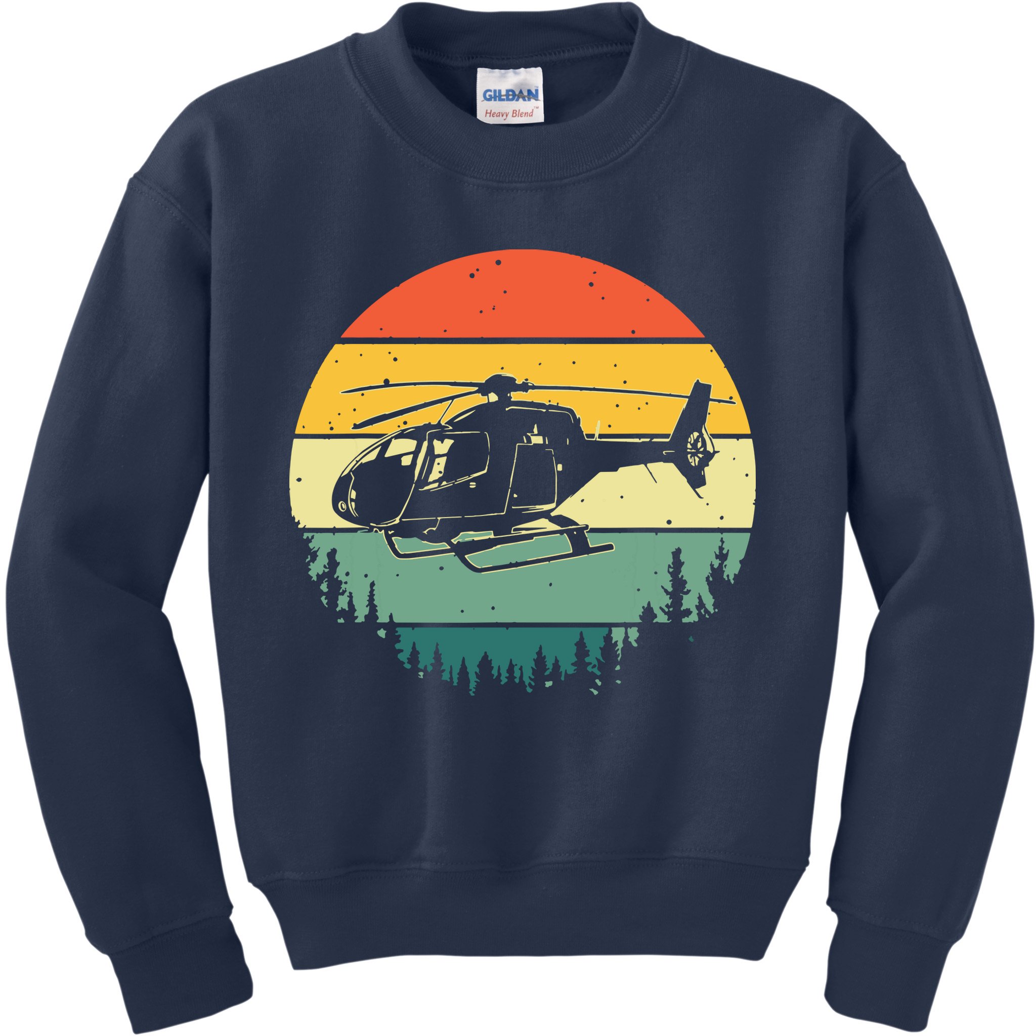 Cute Helicopter Art For Men Women Aviator Helicopter Pilot Kids Sweatshirt