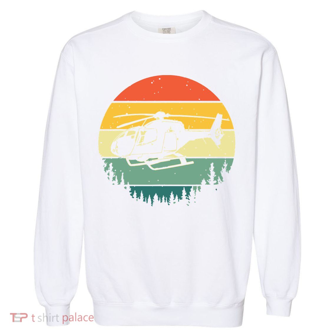 Cute Helicopter Art For Men Women Aviator Helicopter Pilot Garment-Dyed Sweatshirt