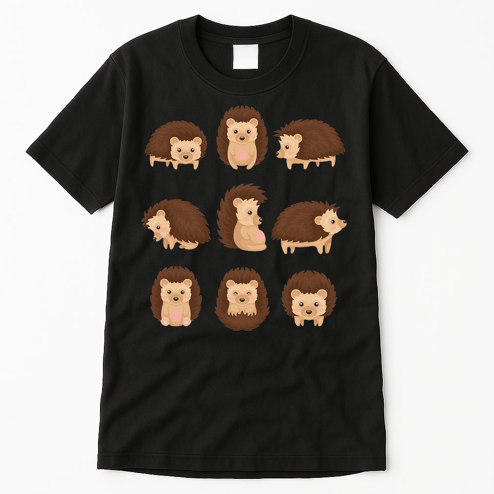 Cute Hedgehog Animal Forest Nature Hedgehog Tall T-Shirt