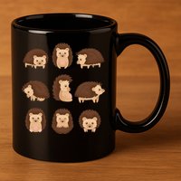 Cute Hedgehog Animal Forest Nature Hedgehog 11oz C Handle Ceramic Mug