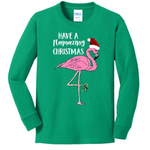 Christmas Have A Flamazing Kids Long Sleeve Shirt