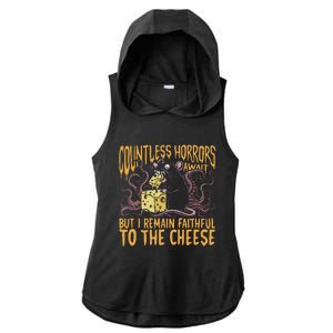 Countless Horrors Await But I Remain Faithful To The Cheese Ladies PosiCharge Tri-Blend Wicking Draft Hoodie Tank