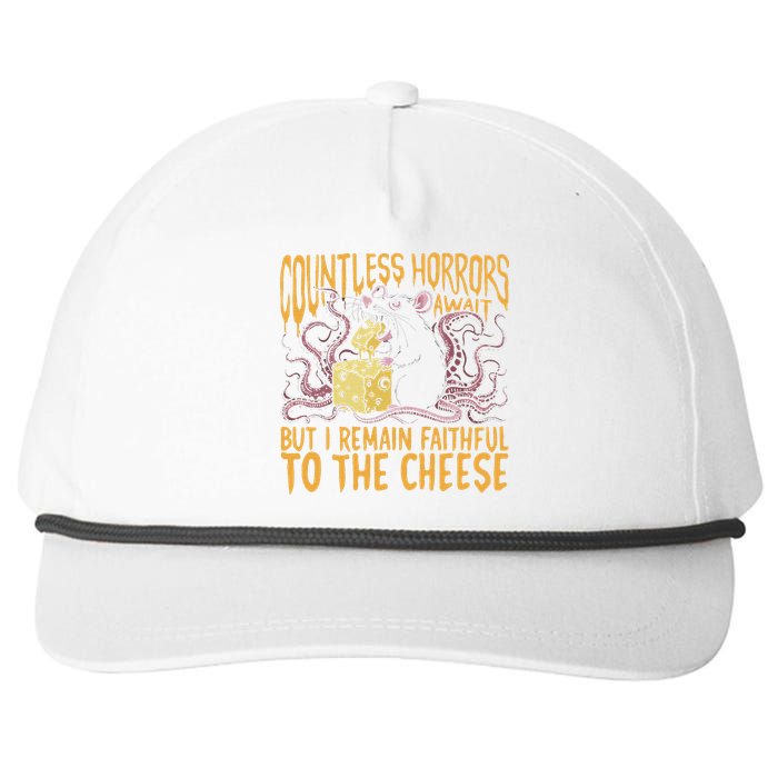 Countless Horrors Await But I Remain Faithful To The Cheese Snapback Five-Panel Rope Hat