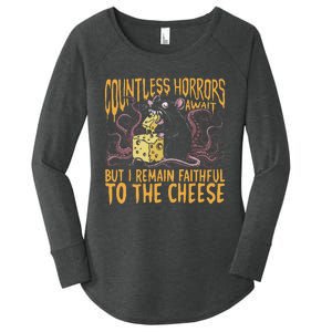 Countless Horrors Await But I Remain Faithful To The Cheese Women's Perfect Tri Tunic Long Sleeve Shirt