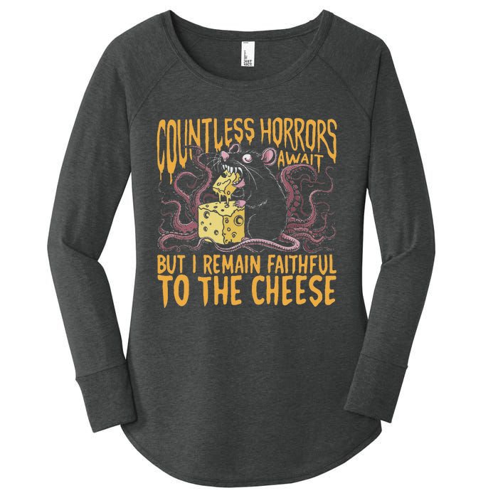 Countless Horrors Await But I Remain Faithful To The Cheese Women's Perfect Tri Tunic Long Sleeve Shirt