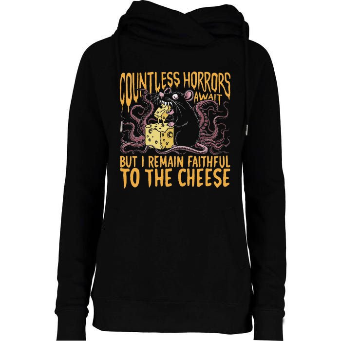 Countless Horrors Await But I Remain Faithful To The Cheese Womens Funnel Neck Pullover Hood