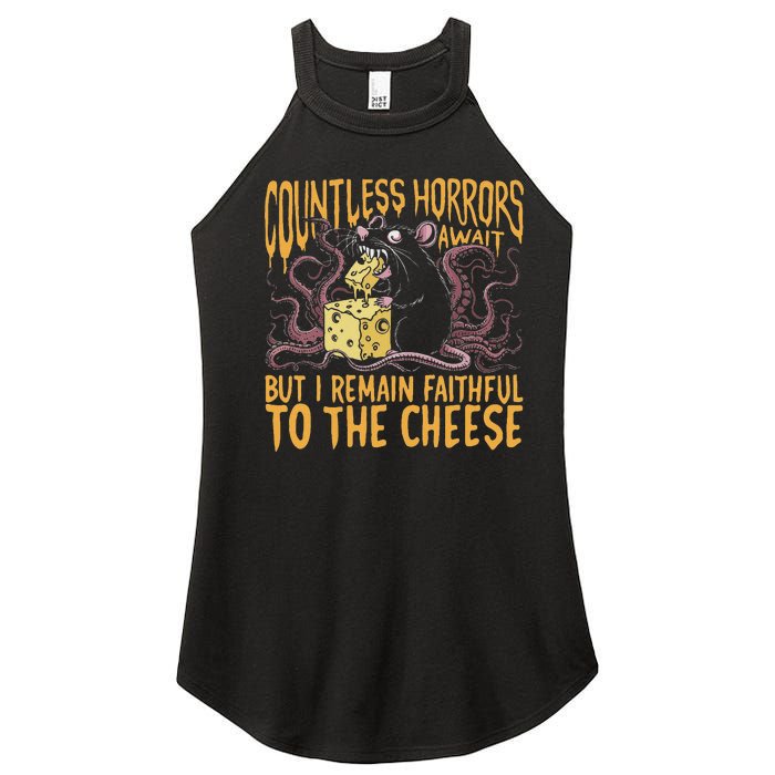 Countless Horrors Await But I Remain Faithful To The Cheese Women's Perfect Tri Rocker Tank