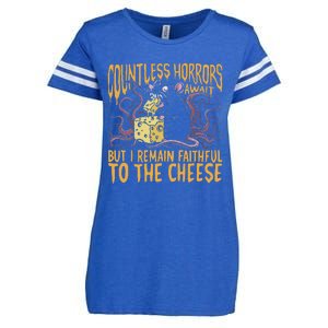 Countless Horrors Await But I Remain Faithful To The Cheese Enza Ladies Jersey Football T-Shirt