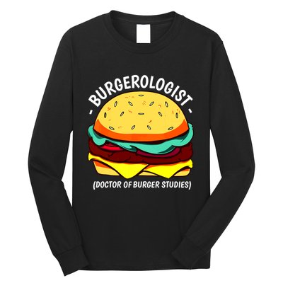Cool Hamburger Art Minimalist Burger Cheeseburger Long Sleeve Shirt