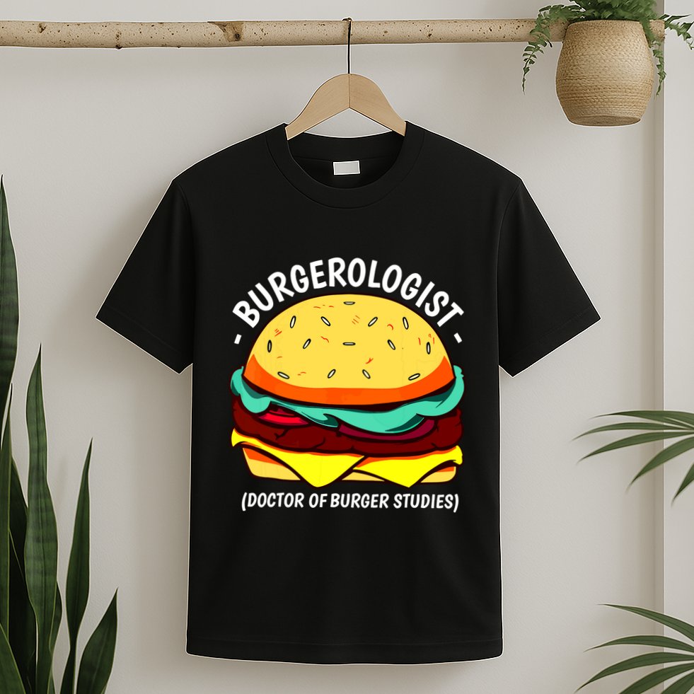 Cool Hamburger Art Minimalist Burger Cheeseburger T-Shirt