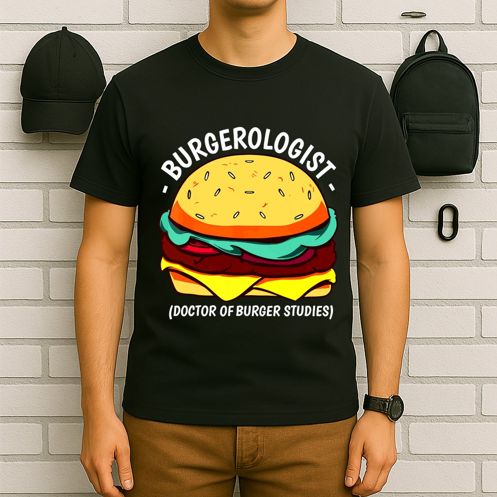 Cool Hamburger Art Minimalist Burger Cheeseburger T-Shirt
