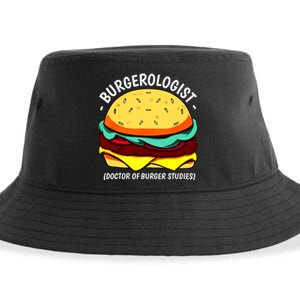 Cool Hamburger Art Minimalist Burger Cheeseburger Sustainable Bucket Hat