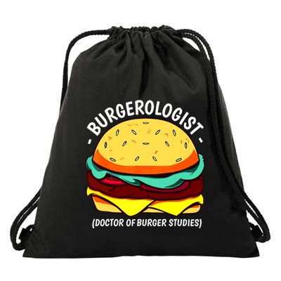 Cool Hamburger Art Minimalist Burger Cheeseburger Drawstring Bag