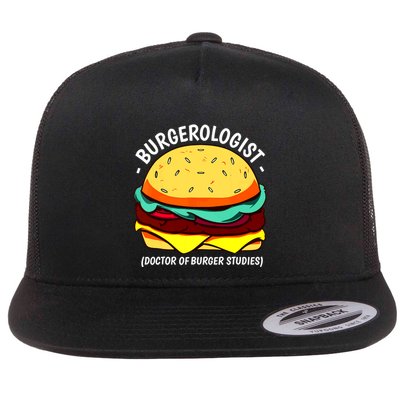 Cool Hamburger Art Minimalist Burger Cheeseburger Flatbill Hat