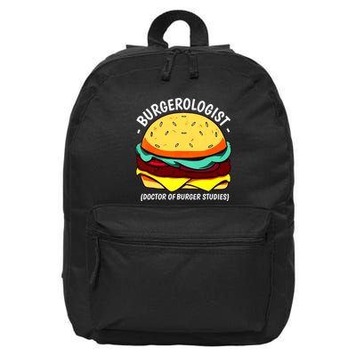 Cool Hamburger Art Minimalist Burger Cheeseburger 16 in Basic Backpack