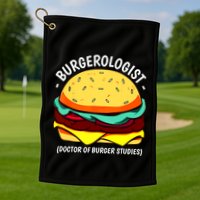 Cool Hamburger Art Minimalist Burger Cheeseburger Golf Towel