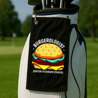 Cool Hamburger Art Minimalist Burger Cheeseburger Golf Towel