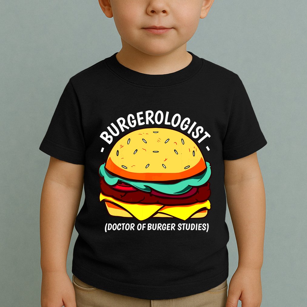 Cool Hamburger Art Minimalist Burger Cheeseburger Toddler T-Shirt