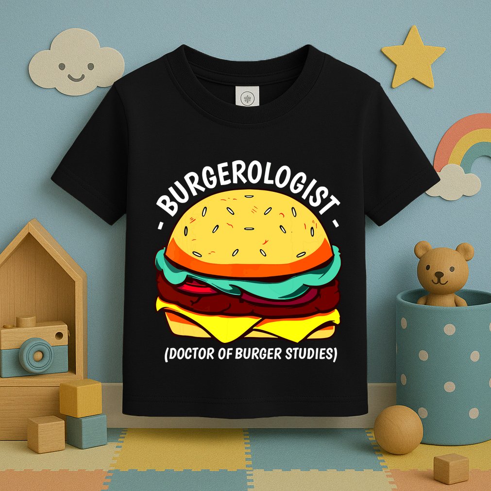 Cool Hamburger Art Minimalist Burger Cheeseburger Toddler T-Shirt