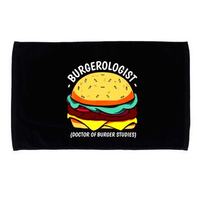 Cool Hamburger Art Minimalist Burger Cheeseburger Microfiber Hand Towel