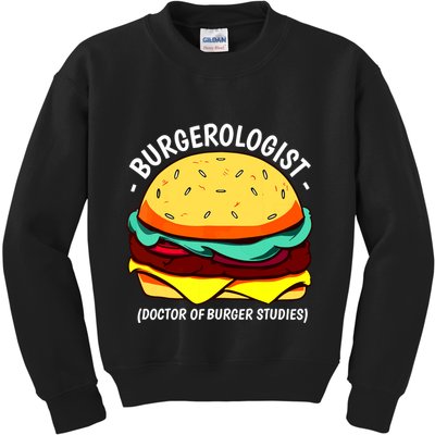 Cool Hamburger Art Minimalist Burger Cheeseburger Kids Sweatshirt