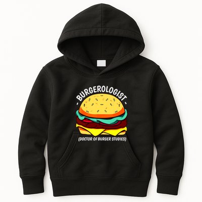 Cool Hamburger Art Minimalist Burger Cheeseburger Kids Hoodie