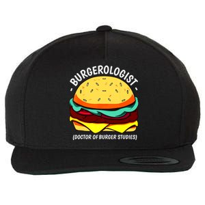 Cool Hamburger Art Minimalist Burger Cheeseburger Wool Snapback Cap