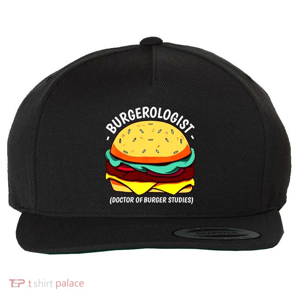 Cool Hamburger Art Minimalist Burger Cheeseburger Wool Snapback Cap