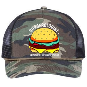 Cool Hamburger Art Minimalist Burger Cheeseburger Retro Rope Trucker Hat Cap