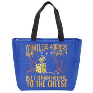 Countless Horrors Await But I Remain Faithful To The Cheese Zip Tote Bag