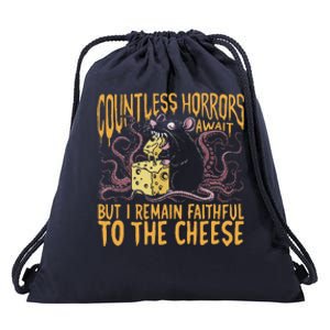 Countless Horrors Await But I Remain Faithful To The Cheese Drawstring Bag