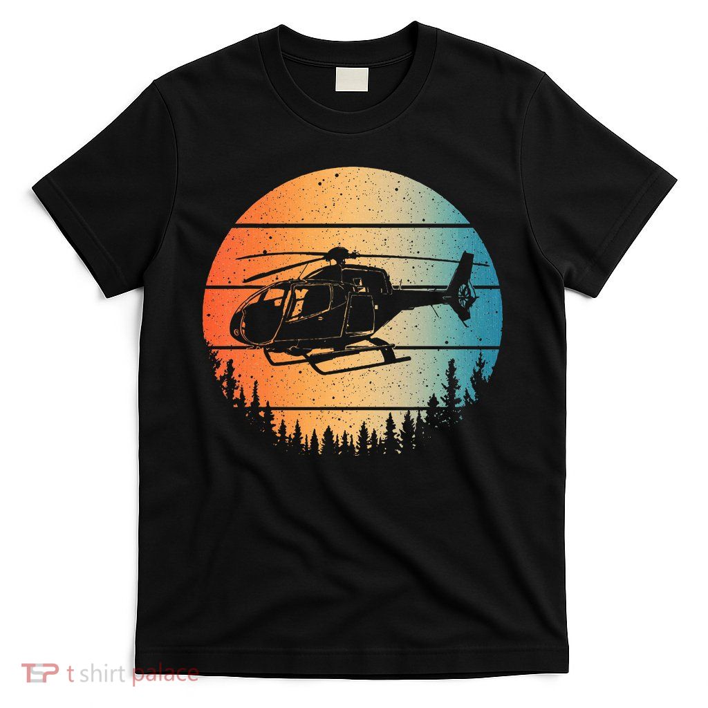 Cute Helicopter Art Aviator Helicopter Pilot T-Shirt