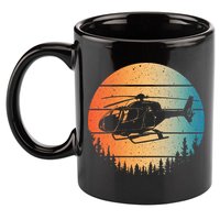 Cute Helicopter Art Aviator Helicopter Pilot 11oz C Handle Ceramic Mug
