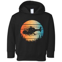 Cute Helicopter Art Aviator Helicopter Pilot Toddler Hoodie